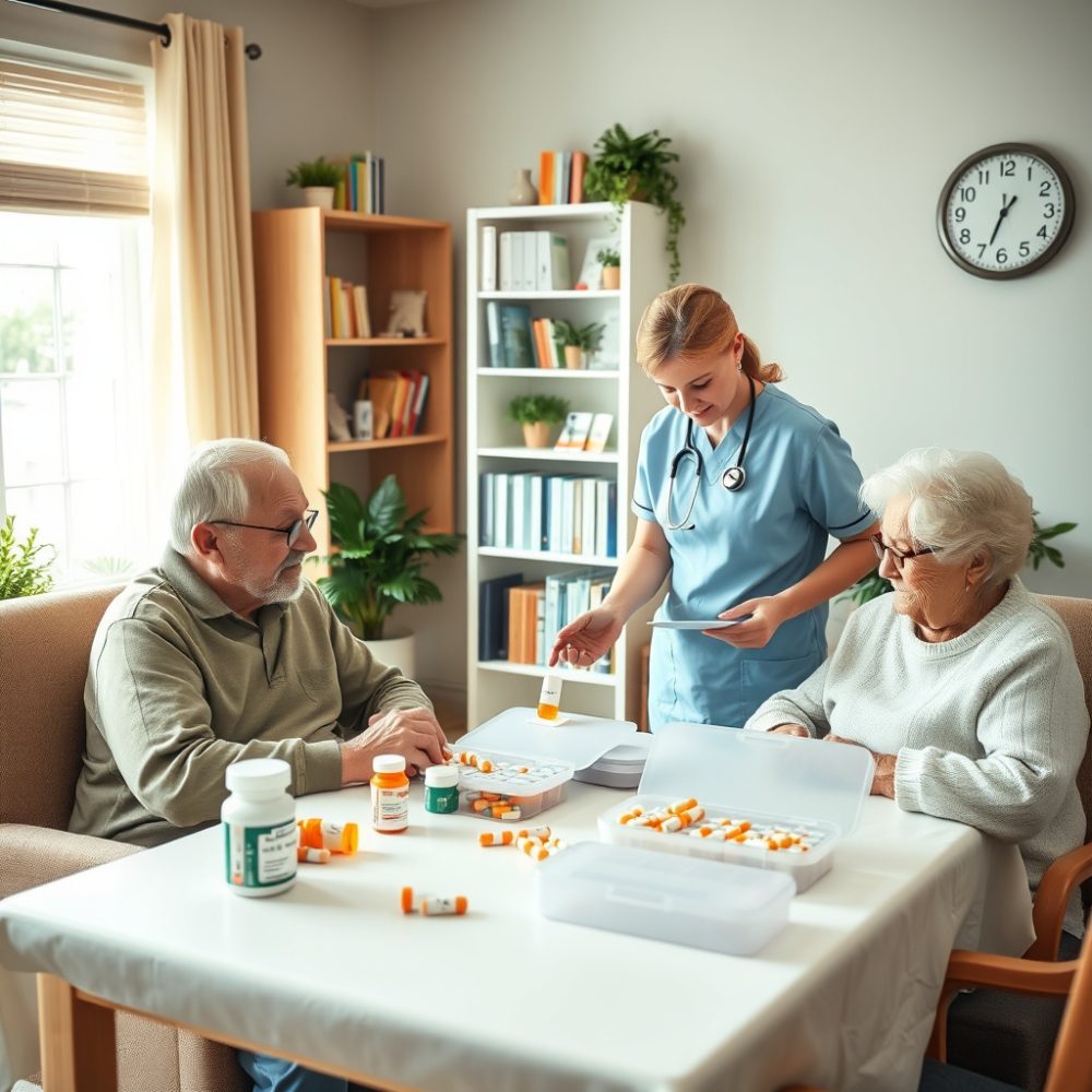 Imagem sobre controle de medicamentos para idosos